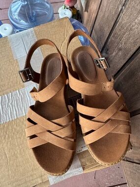 Timberland Women's Cognac Strappy Slingback Sandals